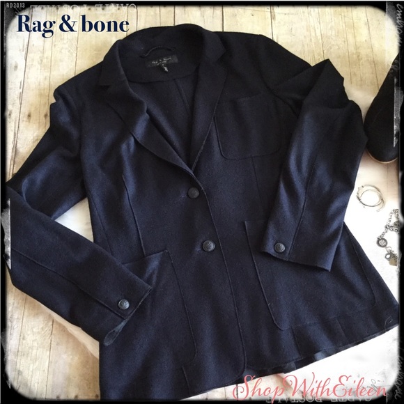 Rag Bone Navy Wool Blazer Nwot 